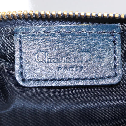 Christian Dior Vintage Saddle Bag Canvas, Navy, Canvas, Clutch