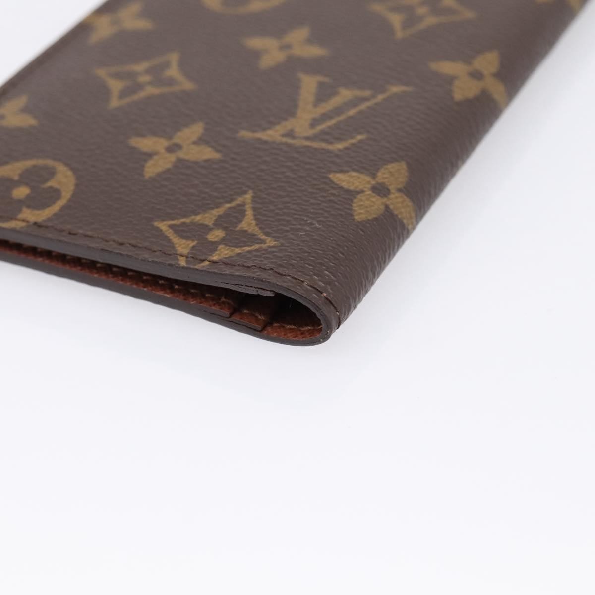 Louis Vuitton Porte Valeurs Checkbook Monogram Canvas, Brown, Canvas, Wallet