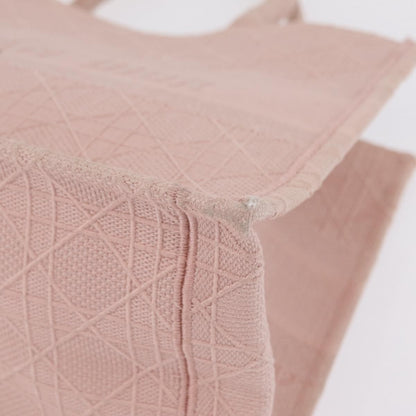 Christian Dior Book Cannage Embroidered Canvas, Pink, Canvas, Tote Bag