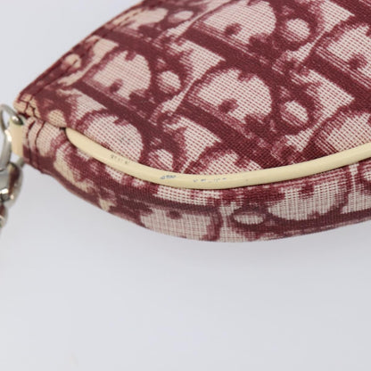 Christian Dior Vintage Saddle Bag Canvas, Red, Canvas, Clutch