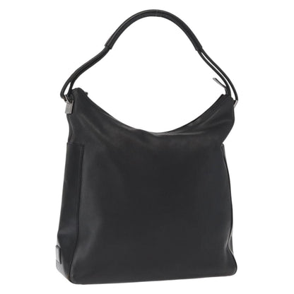 Gucci Vintage Interlocking G Flap Shoulder Bag Leather, BLACK, LEATHER, Shoulder bag