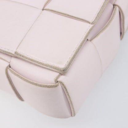 Bottega Veneta Cassette Maxi Intrecciato Leather, Pink, Leather, Crossbody Bag