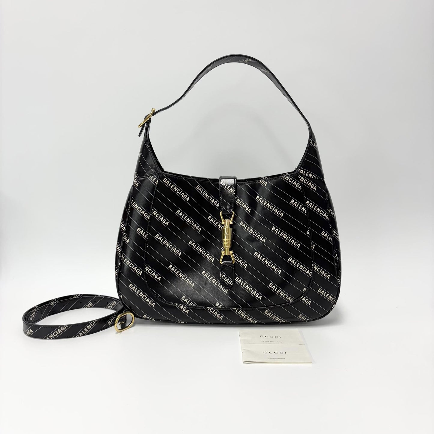 Gucci Jackie 1961 Hobo Leather, BLUE, LEATHER, Handbag