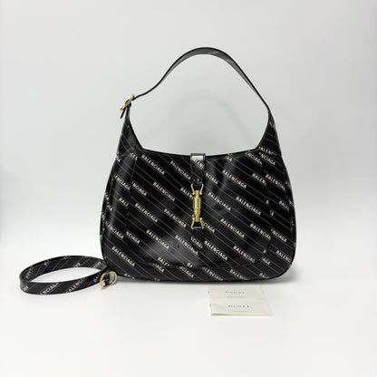 Gucci Jackie 1961 Hobo Leather, BLUE, LEATHER, Handbag