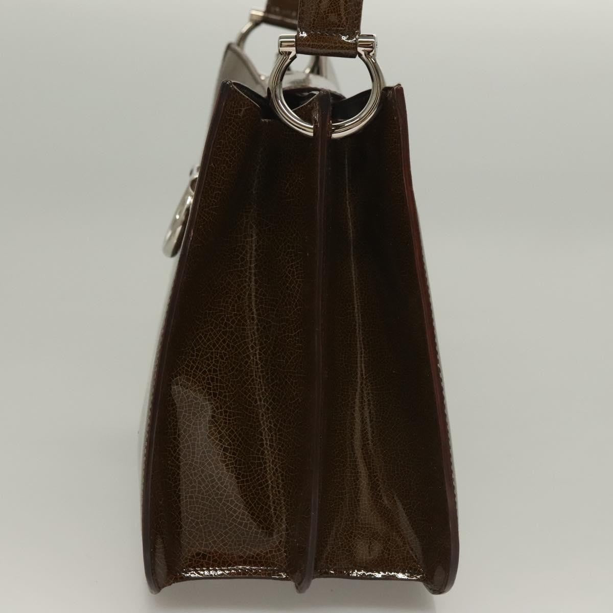 Celine Shoulder Leather, Khaki, Patent Leather, Shoulder Bag
