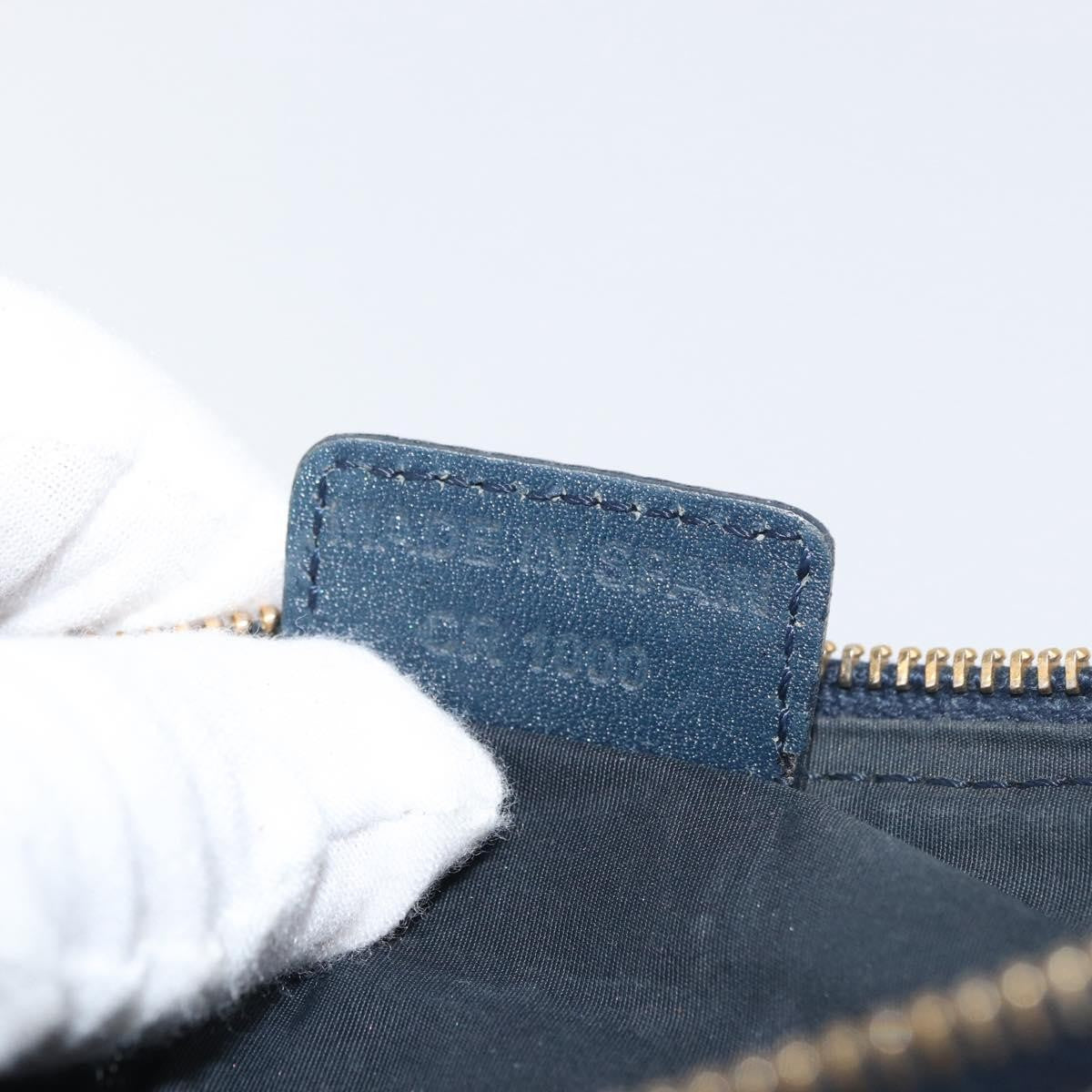 Christian Dior Vintage Saddle Bag Canvas, Navy, Canvas, Clutch