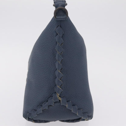 Bottega Veneta Zip Hobo Cervo with Intrecciato Detail, Blue, Leather, Shoulder Bag