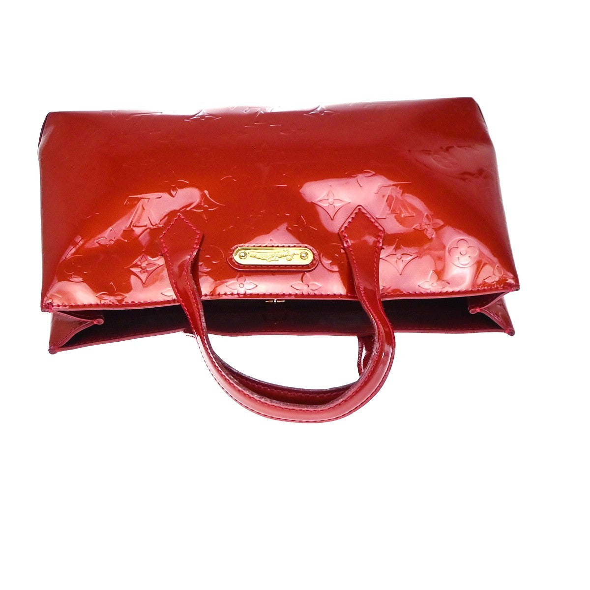 Louis Vuitton Wilshire Monogram Vernis, Red, Patent Leather, Handbag