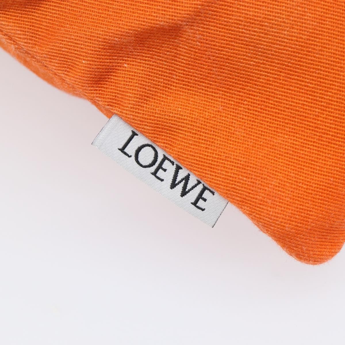 Loewe Paula Drawstring Printed Canvas, Orange, Canvas, Clutch