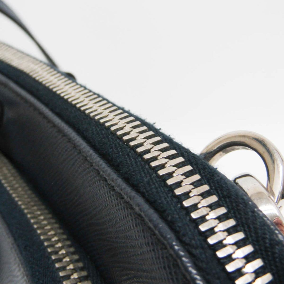 Prada Convertible Travel Saffiano Leather, Navy, Leather, Briefcase