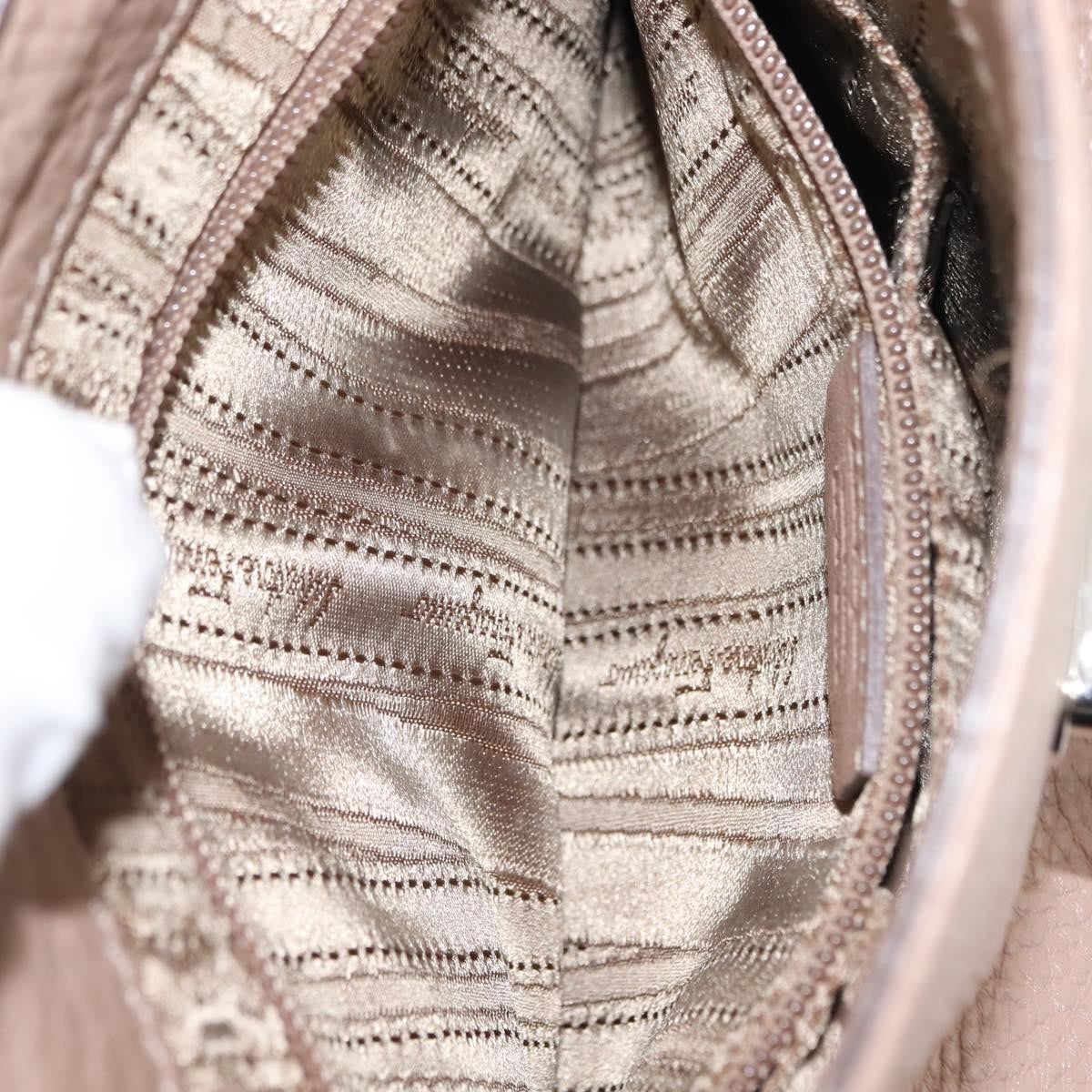 Salvatore Ferragamo Sofia Satchel Grainy Leather, Beige, Leather, Handbag