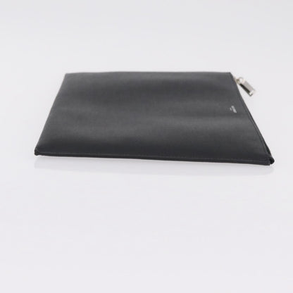 Saint Laurent Letters Zip Clutch Leather, Black, Leather, Clutch