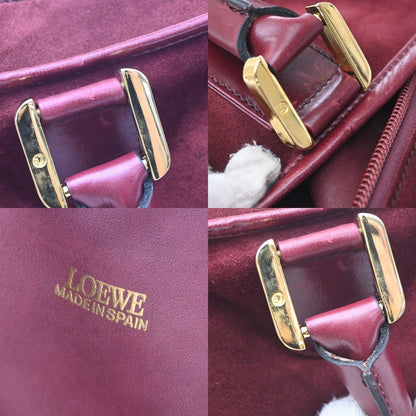 Loewe Amazona Suede, Burgundy, Suede, Handbag