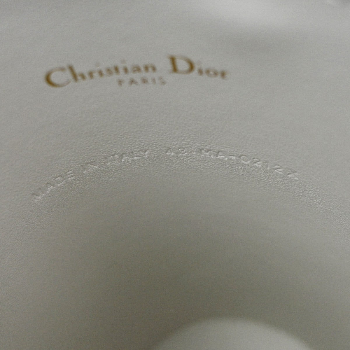 Christian Dior Vibe Bottle Holder Printed Leather, White, Leather, Handbag