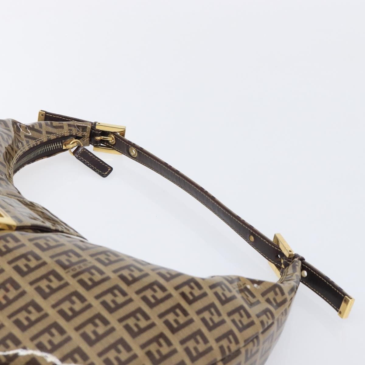 Fendi Zucchino Canvas Mamma Baguette Canvas, Brown, Canvas, Shoulder Bag