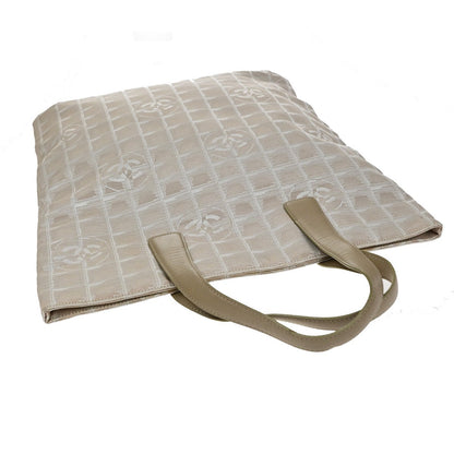 Chanel Travel Line Nylon, Beige, Nylon, Tote Bag