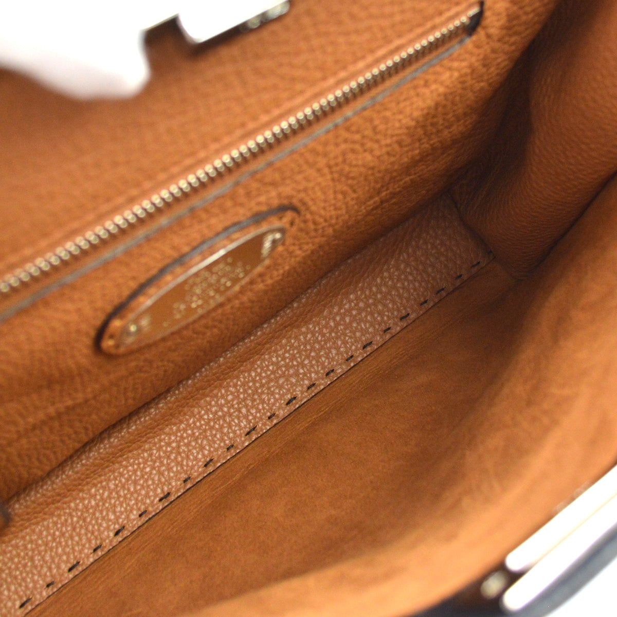 Fendi Selleria Peekaboo Leather, Black, Leather, Handbag