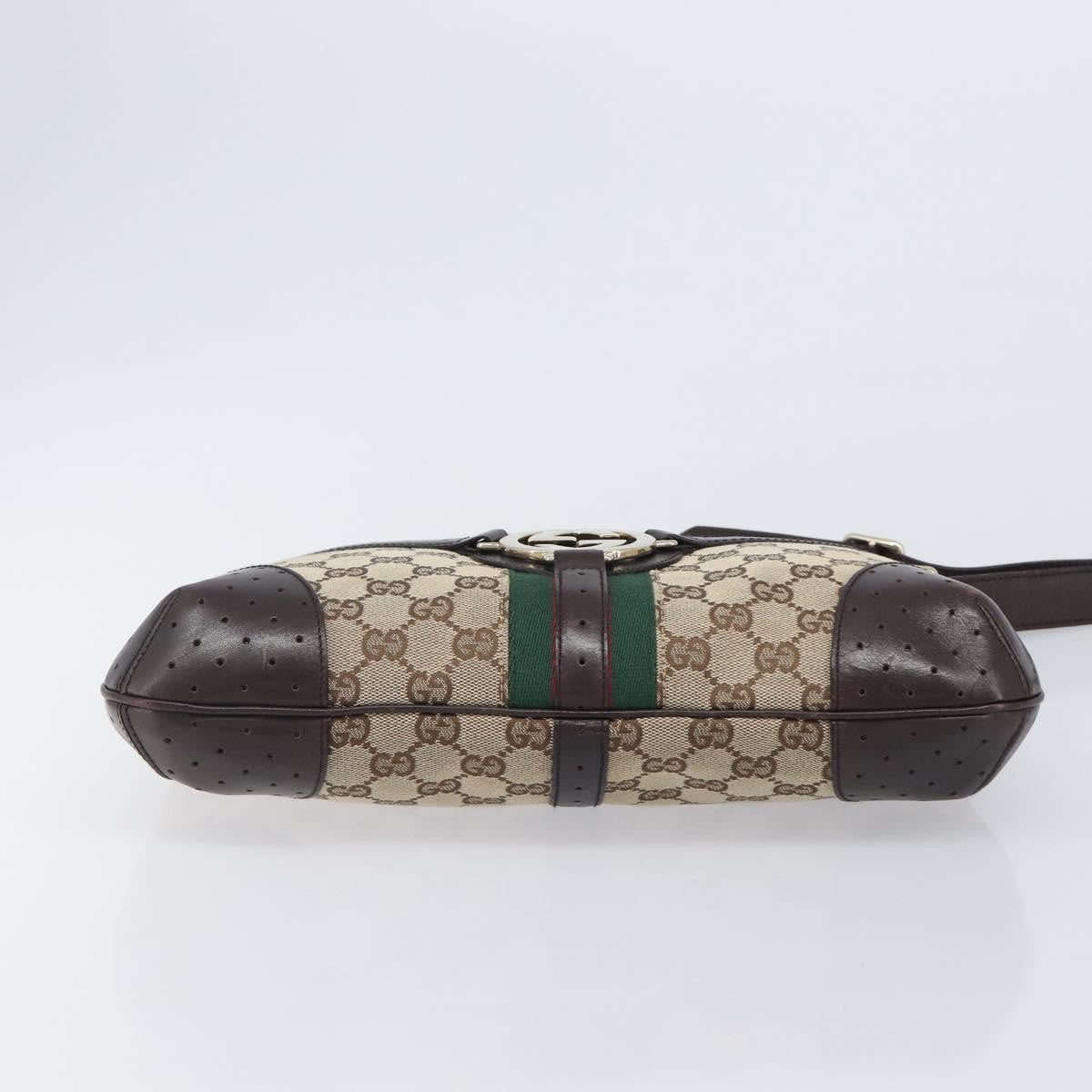 Gucci Reins Web Canvas, Beige, Canvas, Shoulder Bag