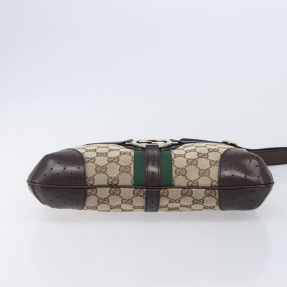 Gucci Reins Web Canvas, Beige, Canvas, Shoulder Bag