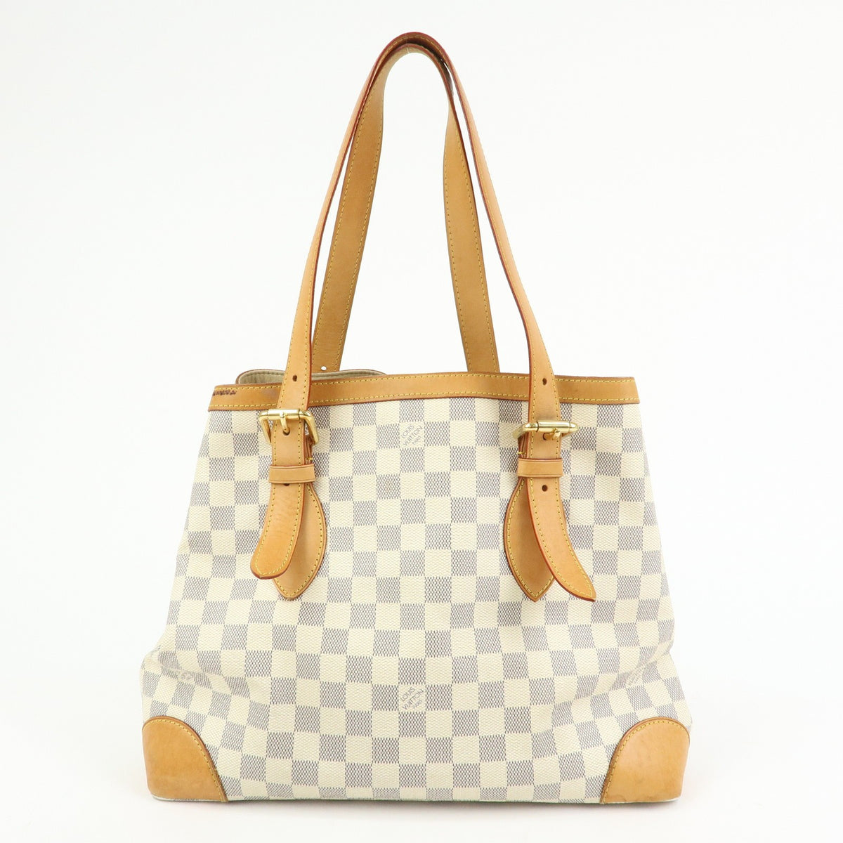 Louis Vuitton Hampstead Damier, Beige, Canvas, Handbag
