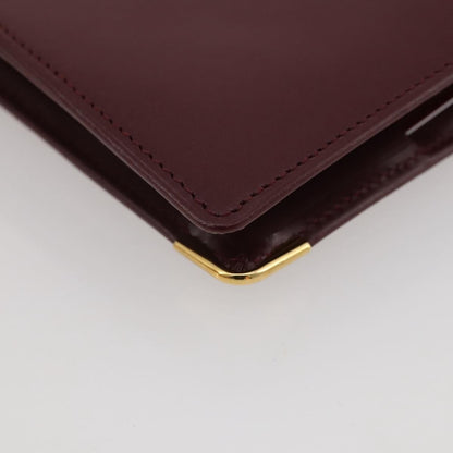 Cartier Coin Purse Must de Cartier Leather, Burgundy, Leather, Wallet