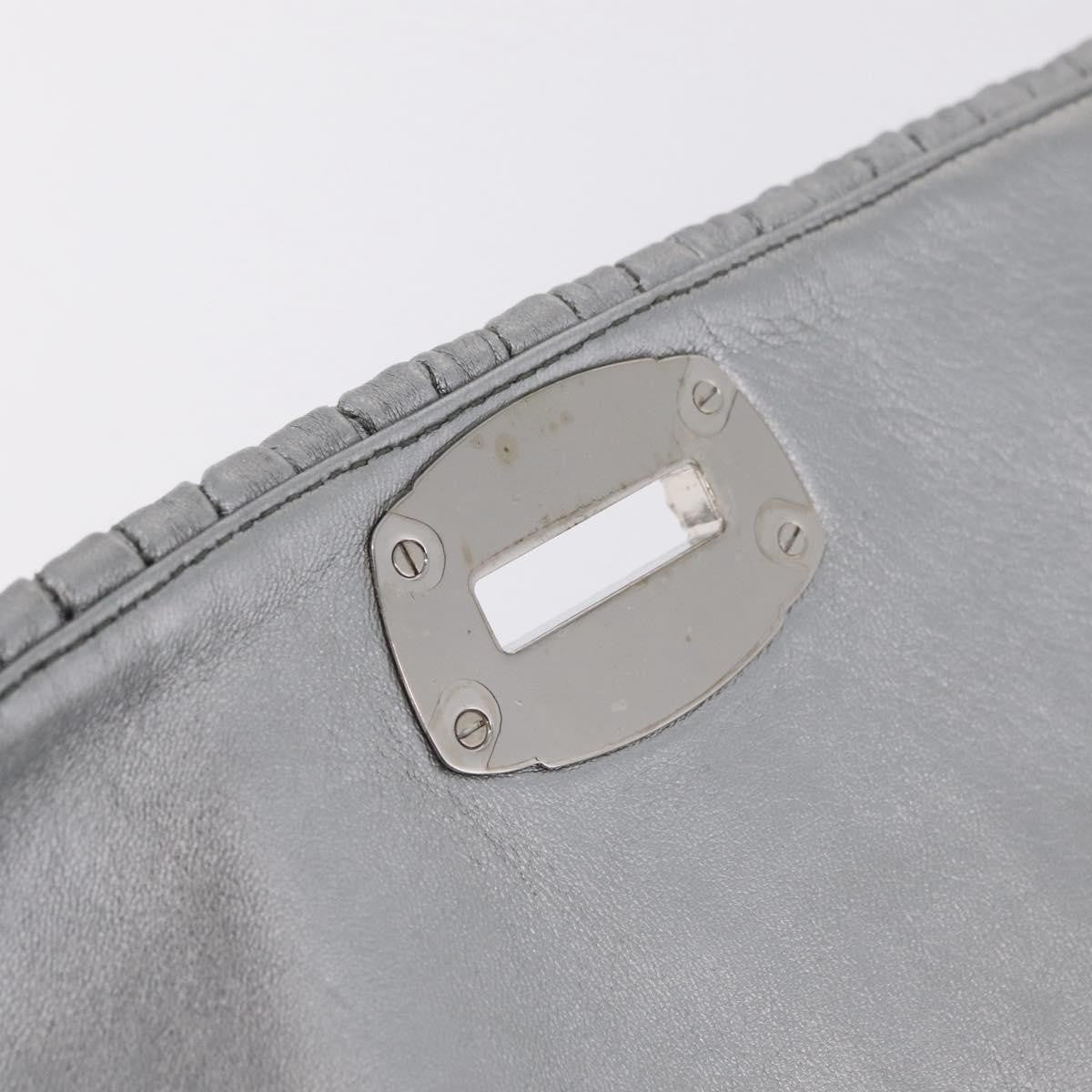 Miu Miu Crystal Clutch Matelasse Leather, Silver, Leather, Clutch