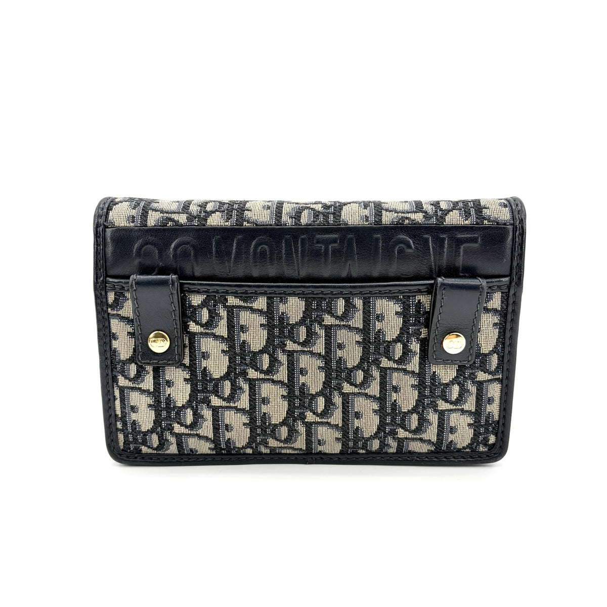 Christian Dior 30 Montaigne 2-in-1 Oblique Canvas, Navy, Other, Clutch