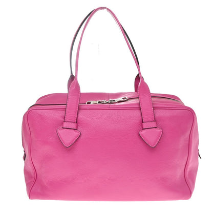 Loewe Heritage Boston Leather, Pink, Leather, Handbag