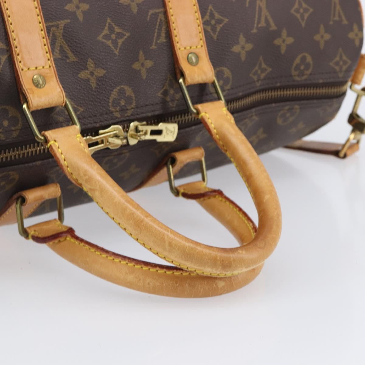 Louis Vuitton Keepall Bandouliere Macassar Monogram Canvas, Brown, Canvas, Travel Bag