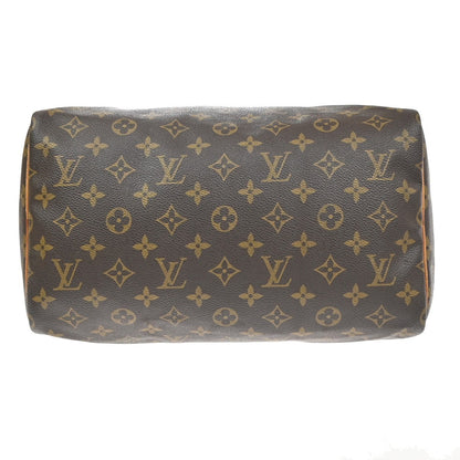 Louis Vuitton Speedy Monogram Canvas, Brown, Leather, Handbag
