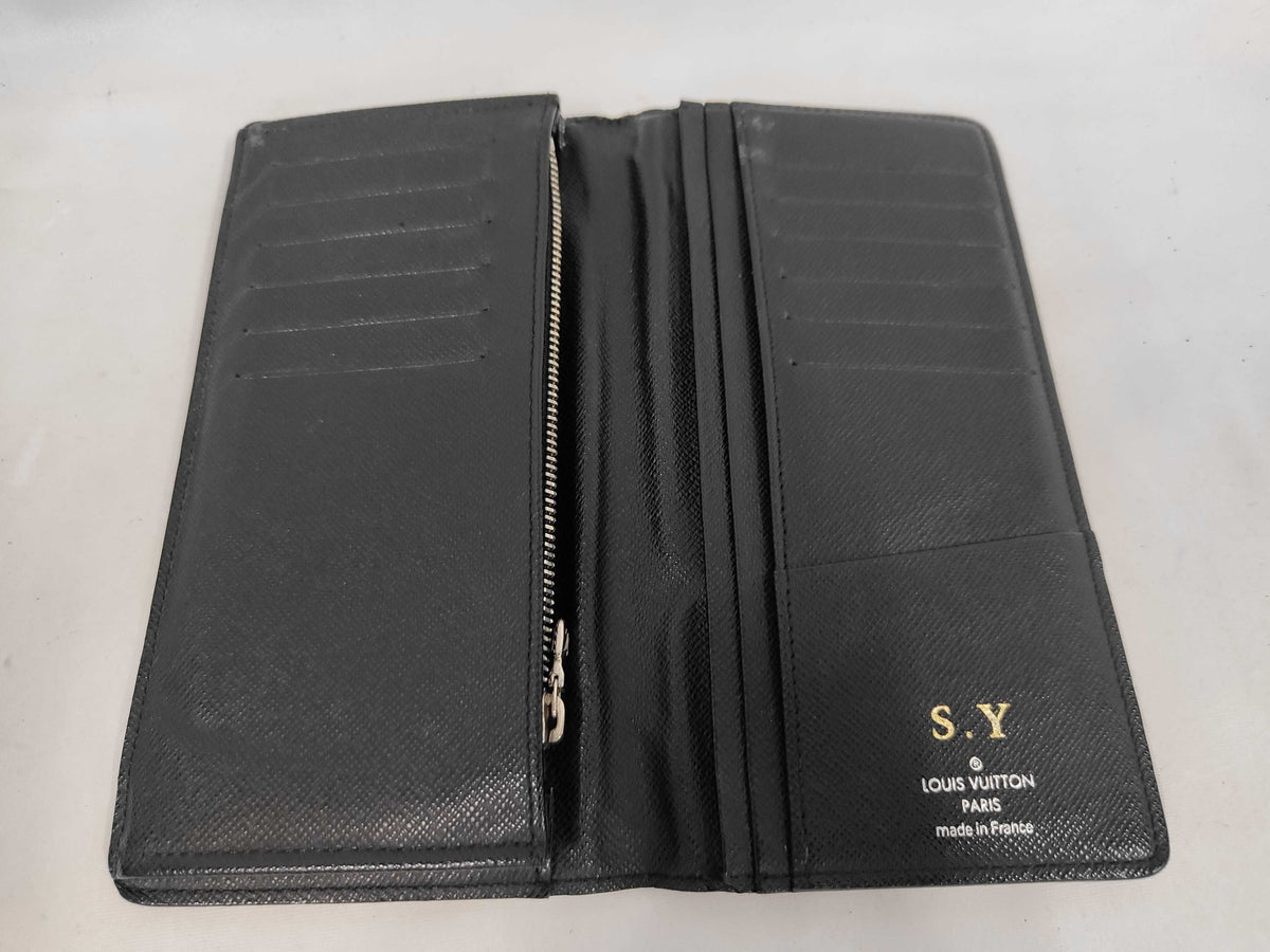 Louis Vuitton Brazza Damier Graphite, Black, Canvas, Wallet