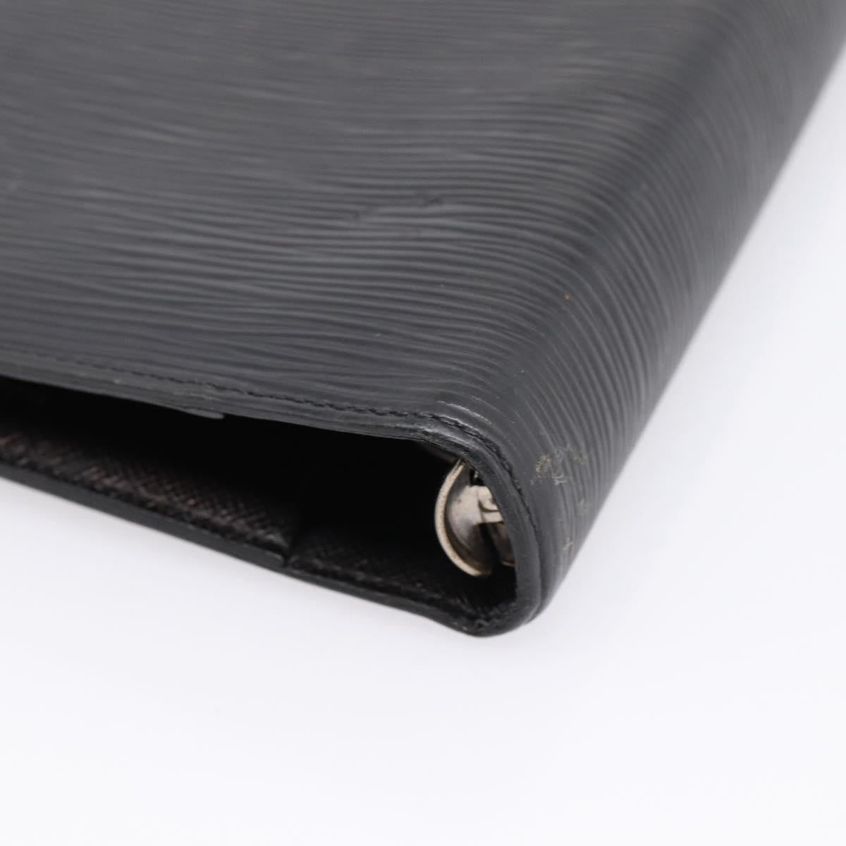 Louis Vuitton Agenda Cover Epi Leather, Black, Leather, Wallet