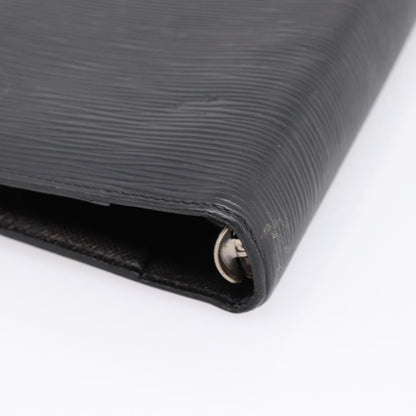 Louis Vuitton Agenda Cover Epi Leather, Black, Leather, Wallet