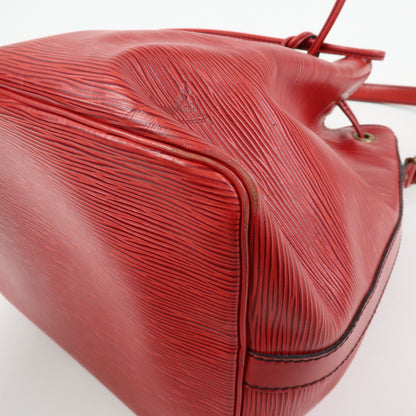 Louis Vuitton Petit Noe Epi Leather, Red, Leather, Handbag