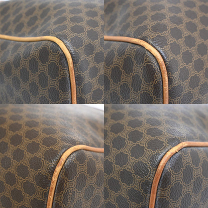 Celine Boston Triomphe XL Coated Canvas, Brown, Canvas, Handbag