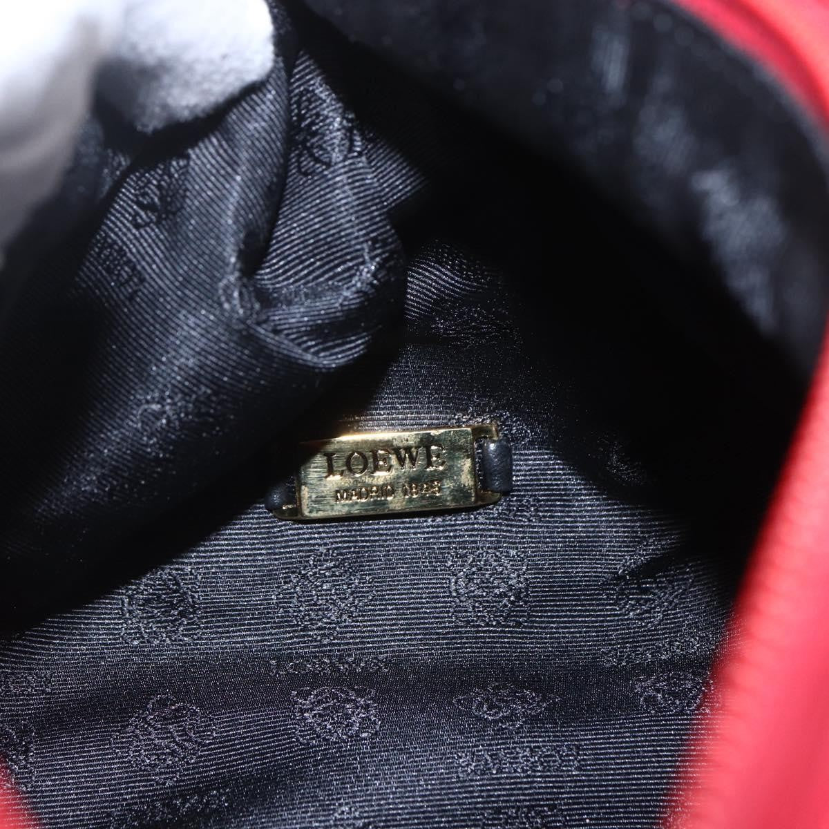 Loewe Anagram Leather, Red, Suede, Shoulder Bag