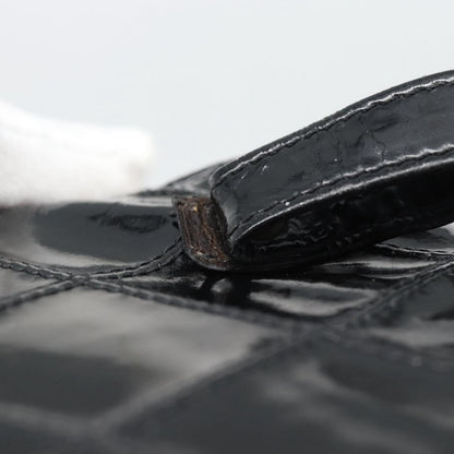 Chanel CC Flap Belt Quilted Lambskin, Black, Patent Leather, Clutch