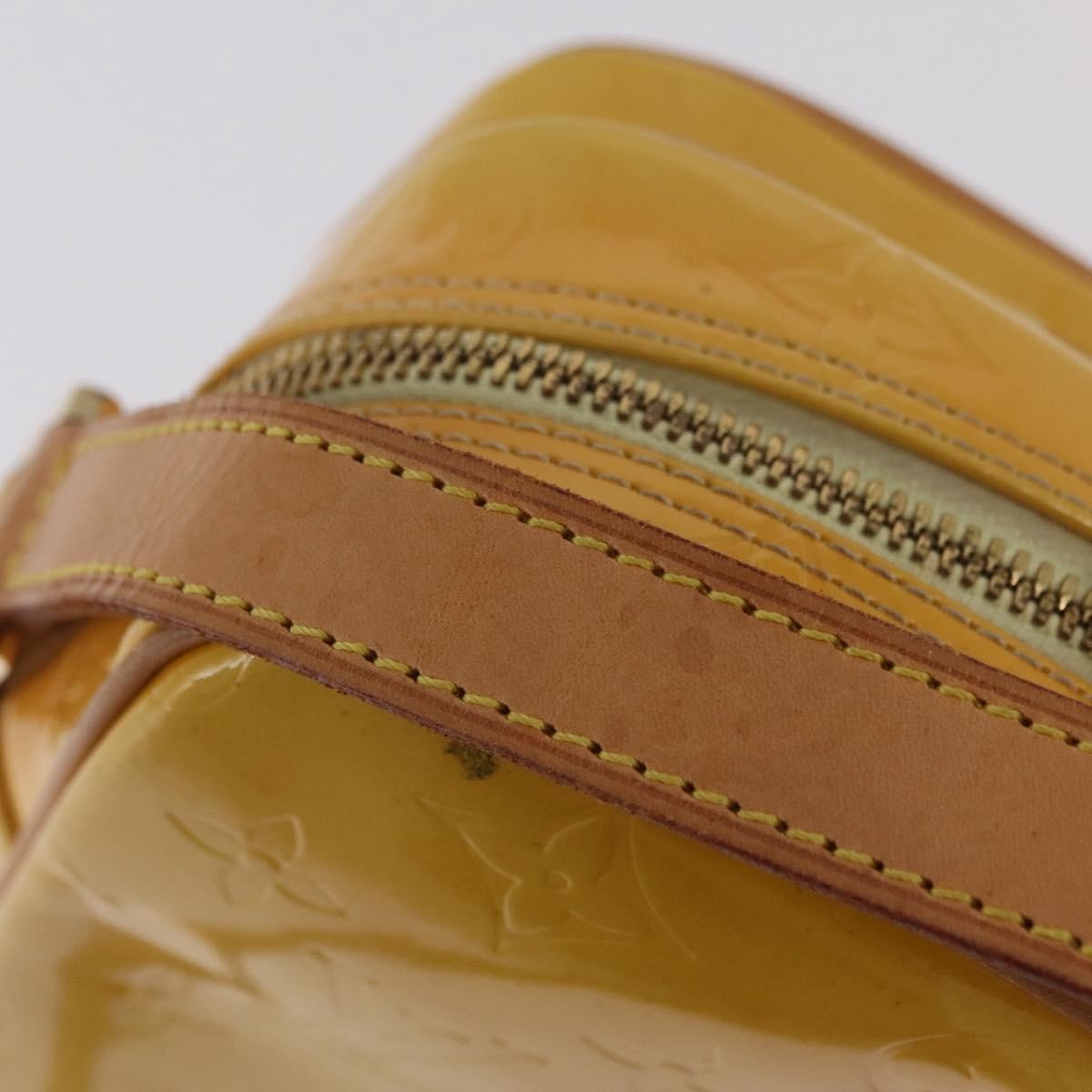 Louis Vuitton Wooster Monogram Vernis, Yellow, Patent Leather, Handbag