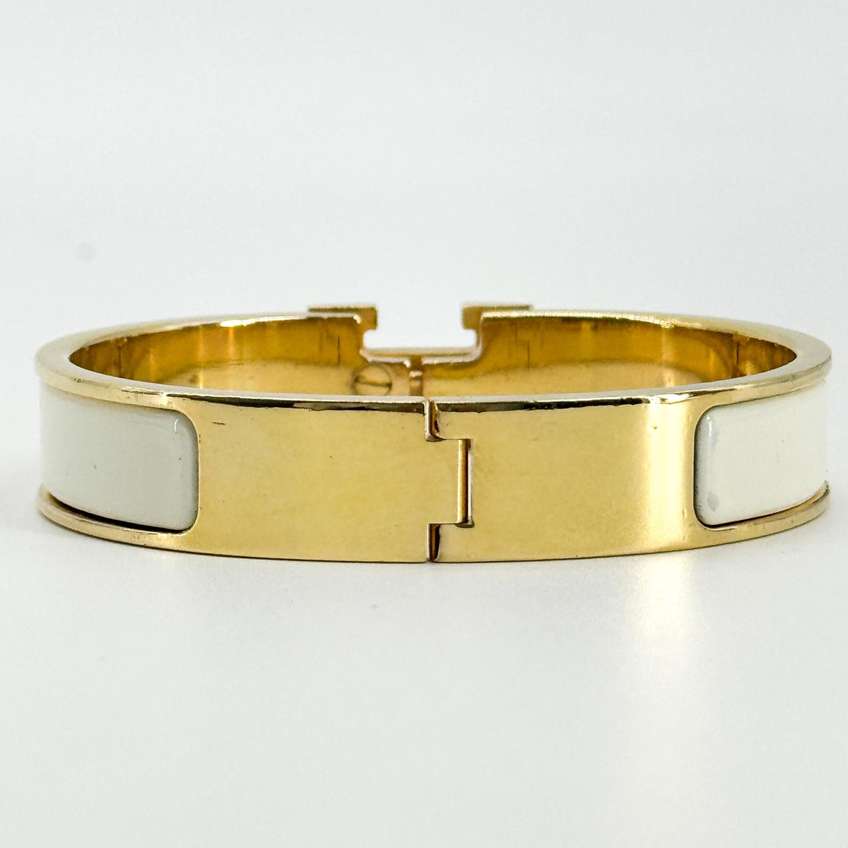 Hermes Clic H Fusion Enamel, Gold, Metal, Bracelet