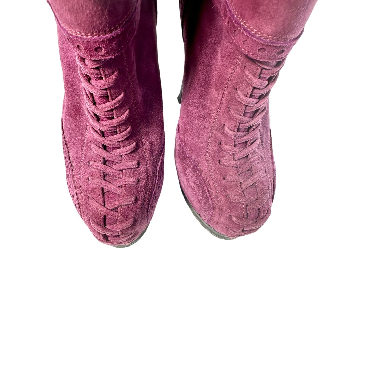 YVES SAINT LAURENT Lace Up Stiletto Boots