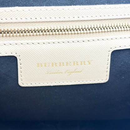 Burberry DK88 Top Handle Leather, Beige, Leather, Handbag