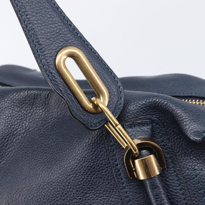 Chloe Paraty Top Handle Leather, Navy, Leather, Handbag