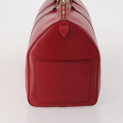 Louis Vuitton Keepall Epi, Red, Leather, Travel Bag