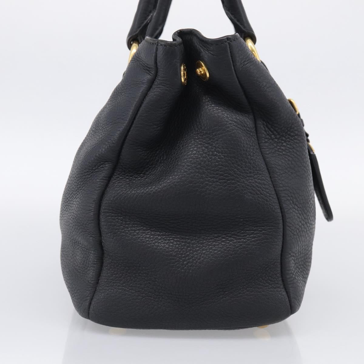 Prada Vintage Leather, Black, Leather, Handbag