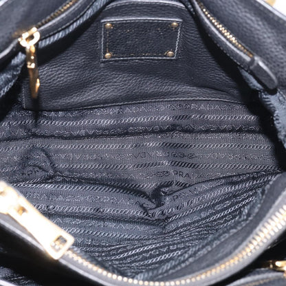 Prada Vintage Leather, Black, Leather, Handbag