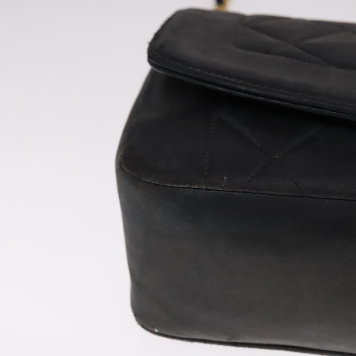Chanel Vintage Diana Flap Bag Quilted Lambskin, BLACK, LEATHER, Shoulder bag