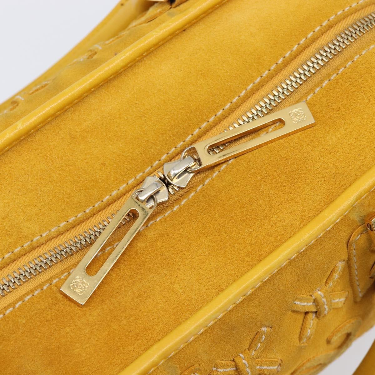 Loewe Amazona Suede, Yellow, Suede, Handbag