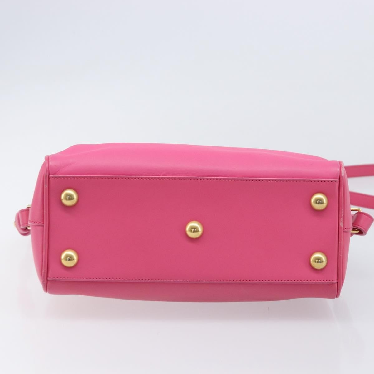 Saint Laurent Classic Duffle Leather, Pink, Leather, Handbag