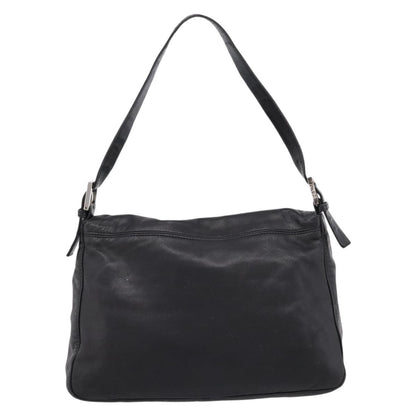 Fendi Mamma Baguette Zucca Jacquard Velvet, Black, Leather, Shoulder Bag