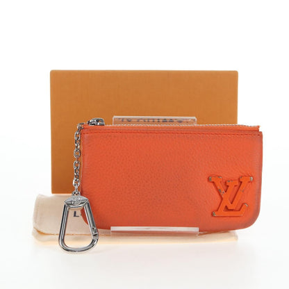 Louis Vuitton Pochette Clés Everyday LV leather, Orange, Leather, Wallet